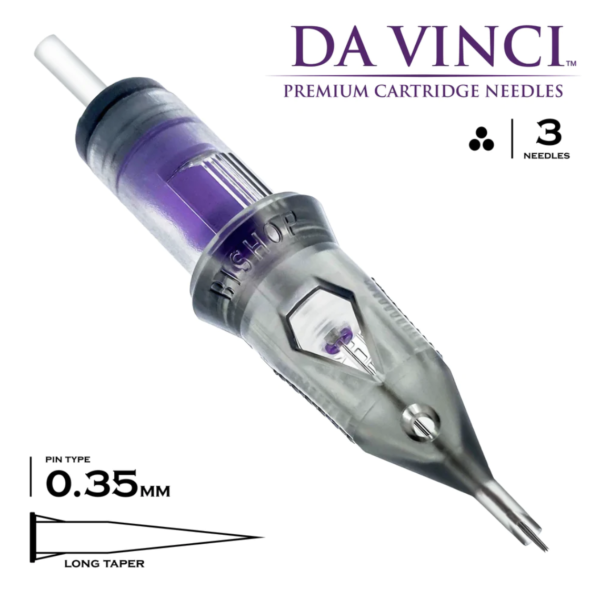 Bishop Da Vinci V2 Needle Cartridges #12 (.35mm) Round Shader - Image 4