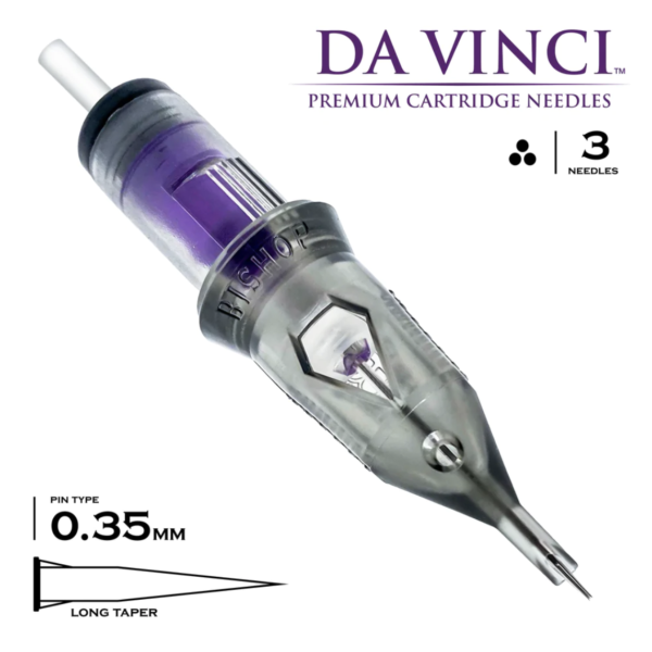 Bishop Da Vinci V2 Needle Cartridges #12 (.35mm) Long Taper Round Liner - Image 4