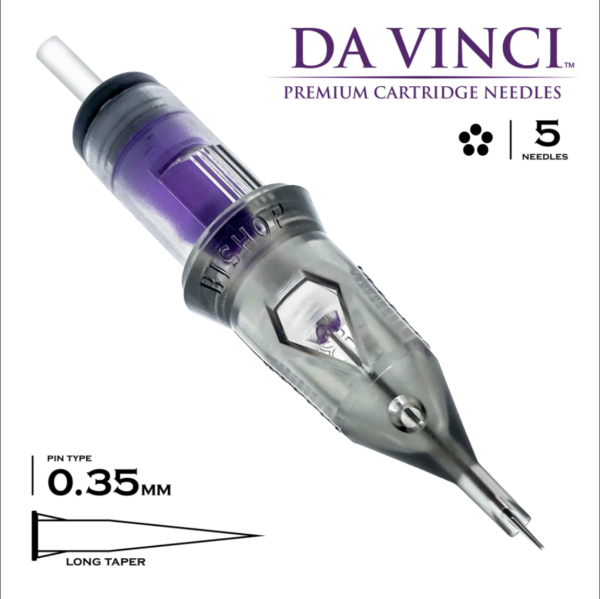 Bishop Da Vinci V2 Needle Cartridges #12 (.35mm) Long Taper Round Liner - Image 5